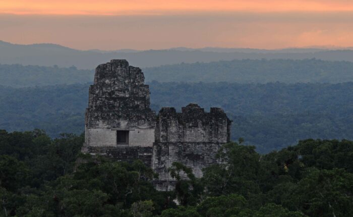 Tikal Structures: Ancient Structure Amidst the Jungle Canopy