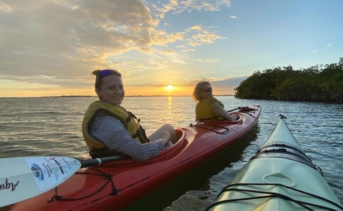 Placencia lagoon sunrise or sunset kayaking tour