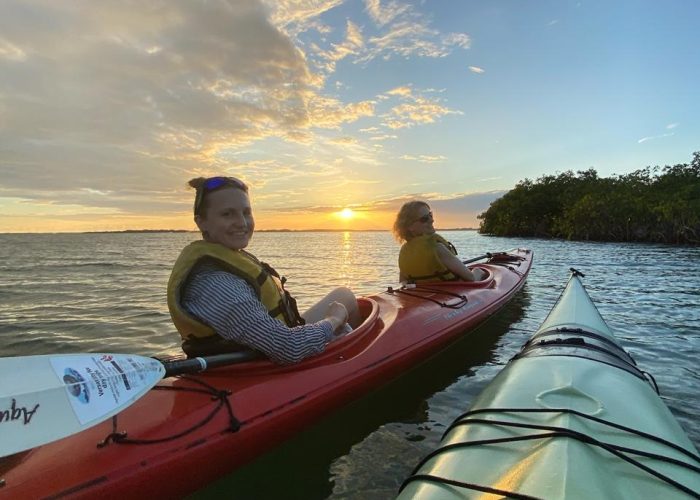 Placencia lagoon sunrise or sunset kayaking tour